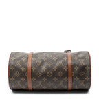 Handbag Papillon 30 Brown Monogram Canvas