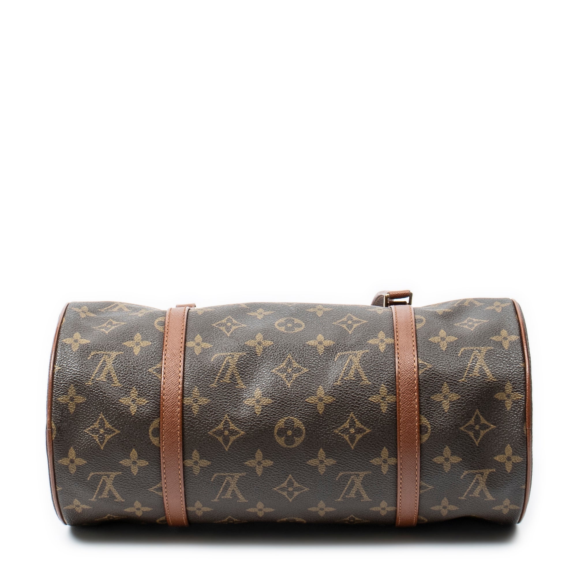 Handbag Papillon 30 Brown Monogram Canvas