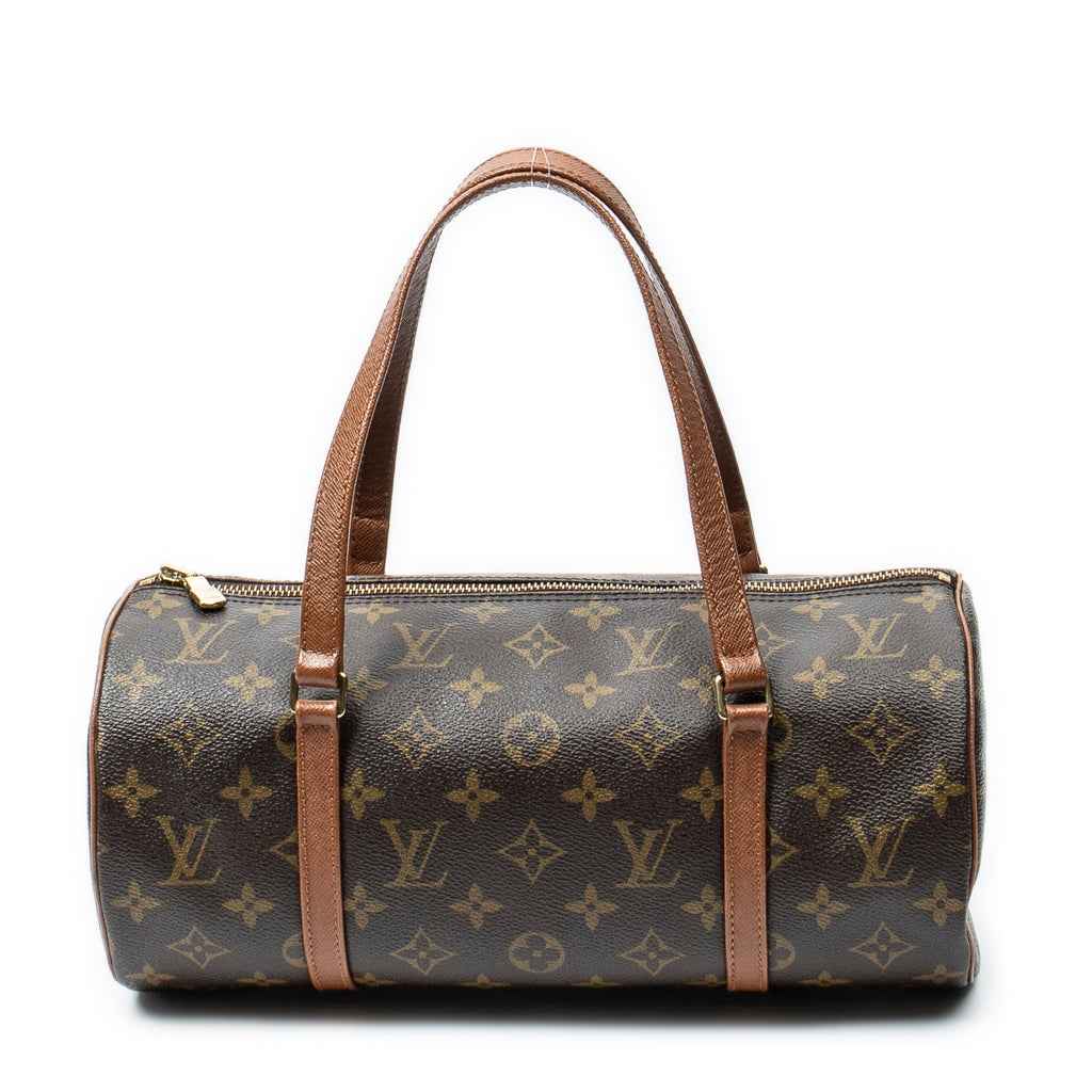 Handbag Papillon 30 Brown Monogram Canvas