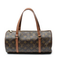 Handbag Papillon 30 Brown Monogram Canvas
