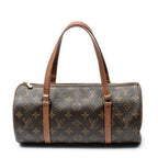 Handbag Papillon 30 Brown Monogram Canvas