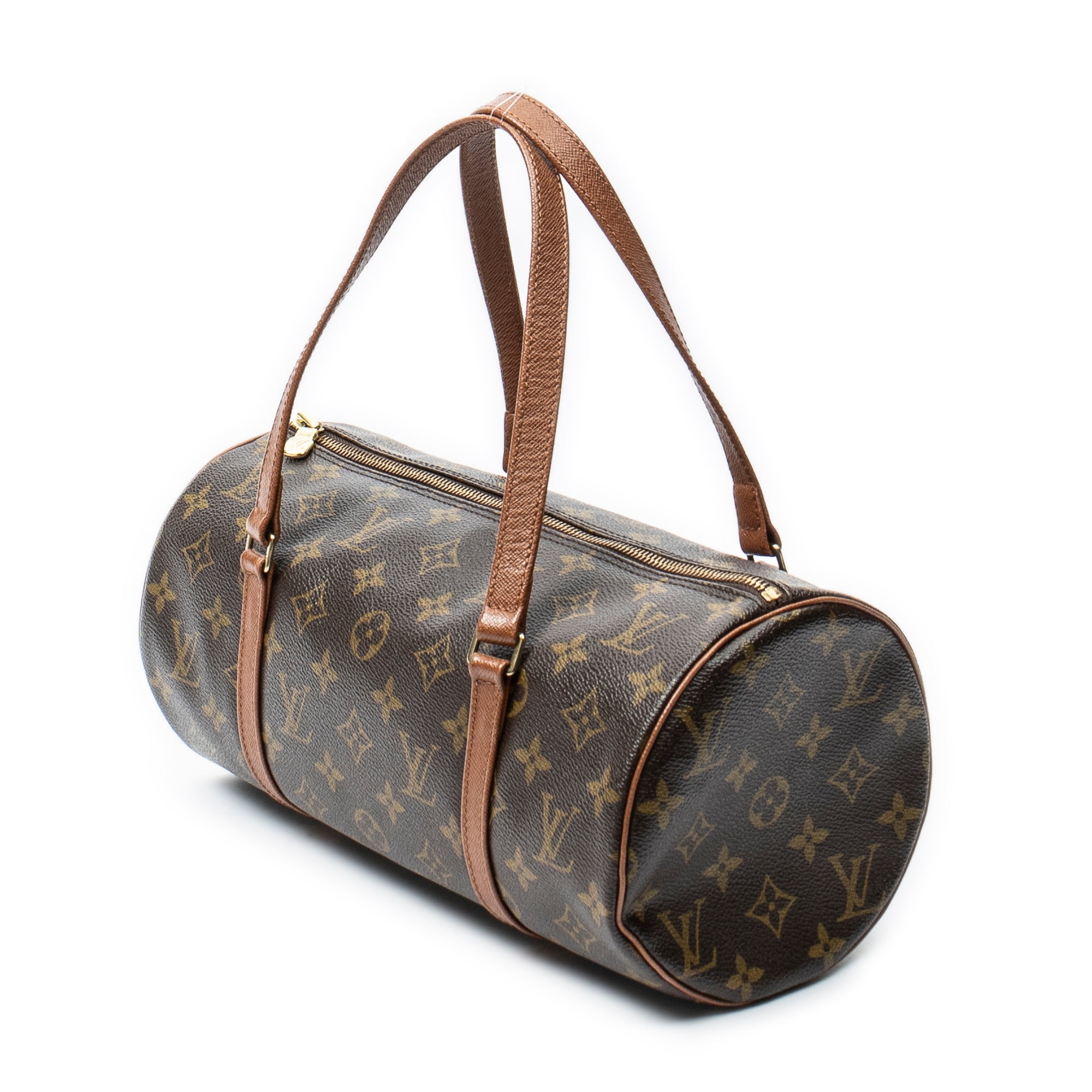Handbag Papillon 30 Brown Monogram Canvas
