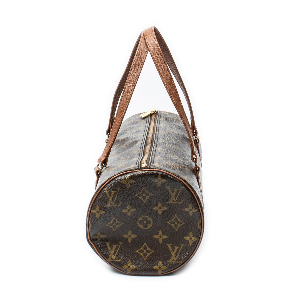 Handbag Papillon 30 Brown Monogram Canvas