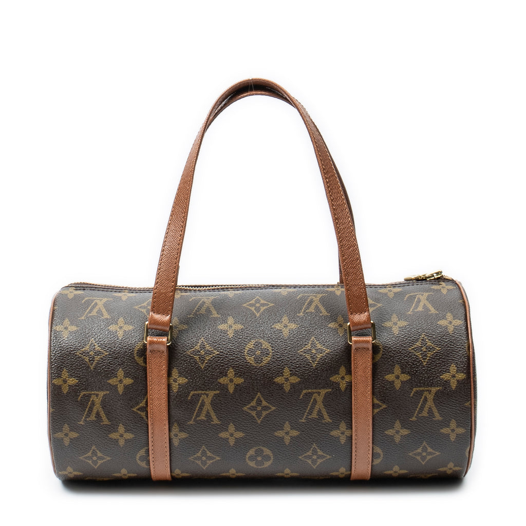 Handbag Papillon 30 Brown Monogram Canvas