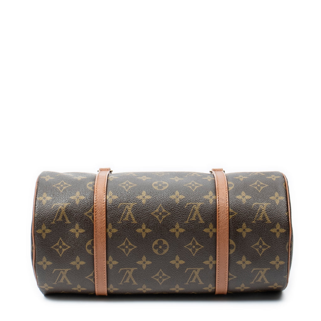 Handbag Papillon 30 Brown Monogram Canvas