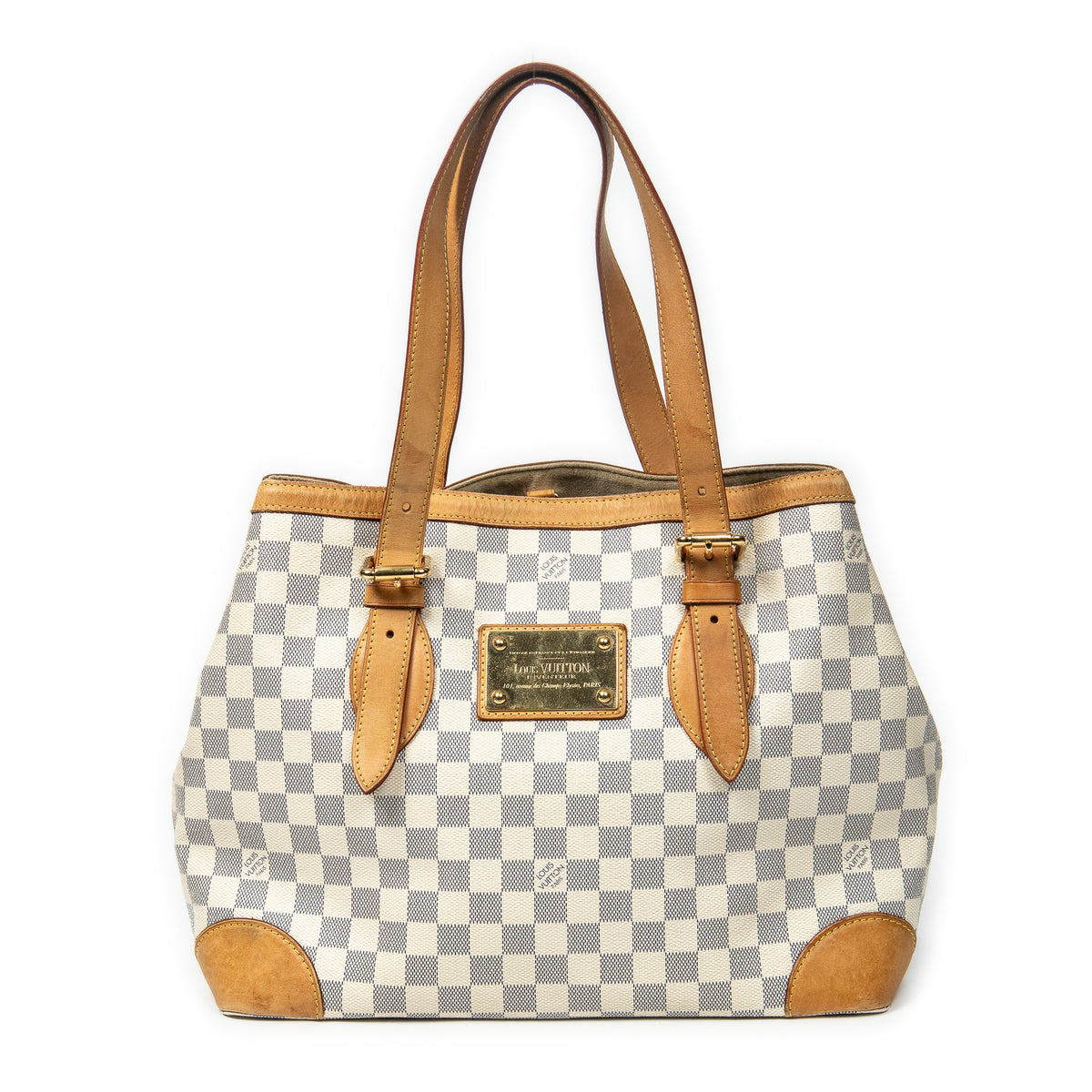 Shoulder Bag Hampstead MM Ivory Damier Azur