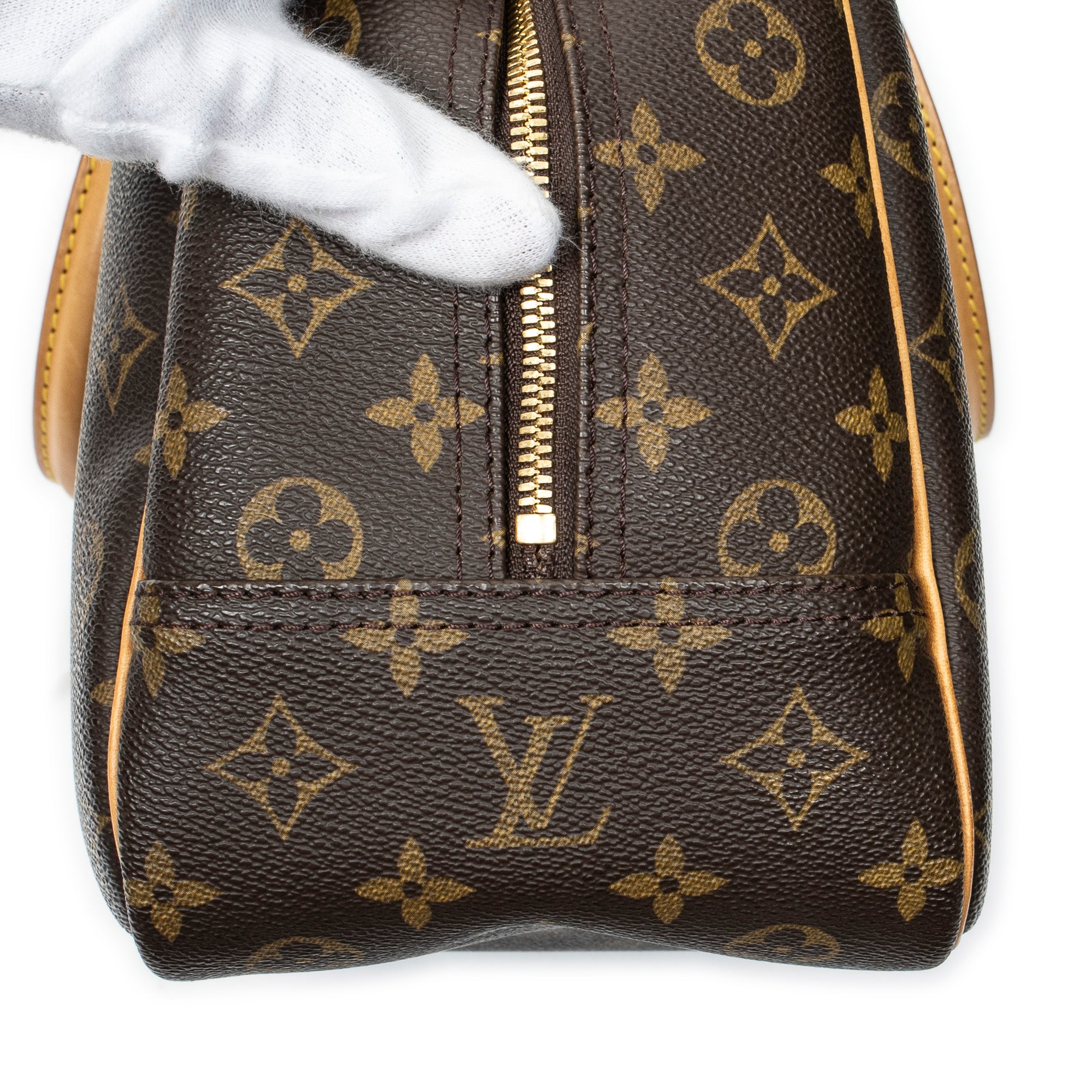 Handbag Deauville Brown Monogram Canvas