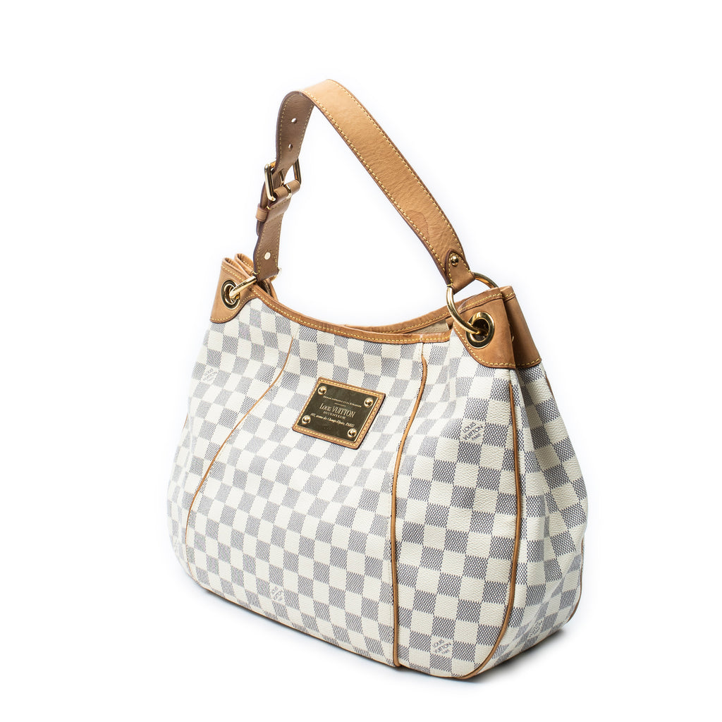 Shoulder Bag Galliera PM Ivory Damier Azur