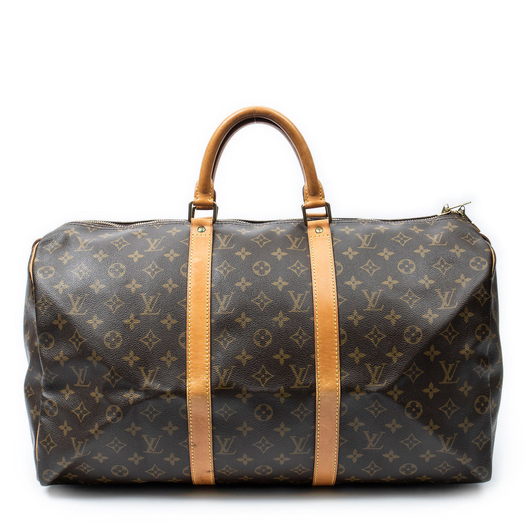 Bolsa de viaje Keepall 50 lona Monogram marrón