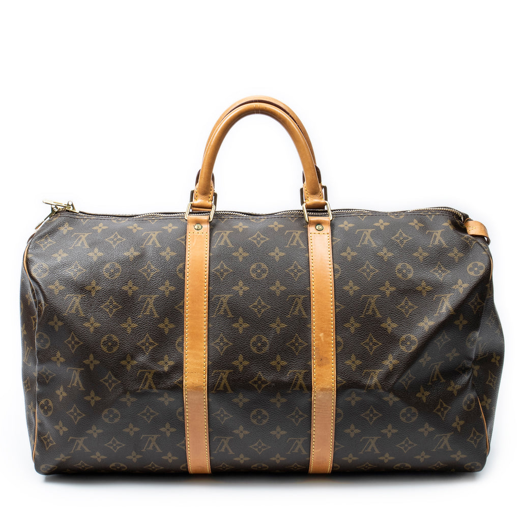 Bolsa de viaje Keepall 50 lona Monogram marrón