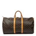 Travel Bag Keepall 55 Brown Monogram Canvas