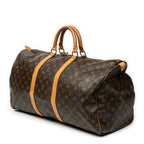 Travel Bag Keepall 55 Brown Monogram Canvas