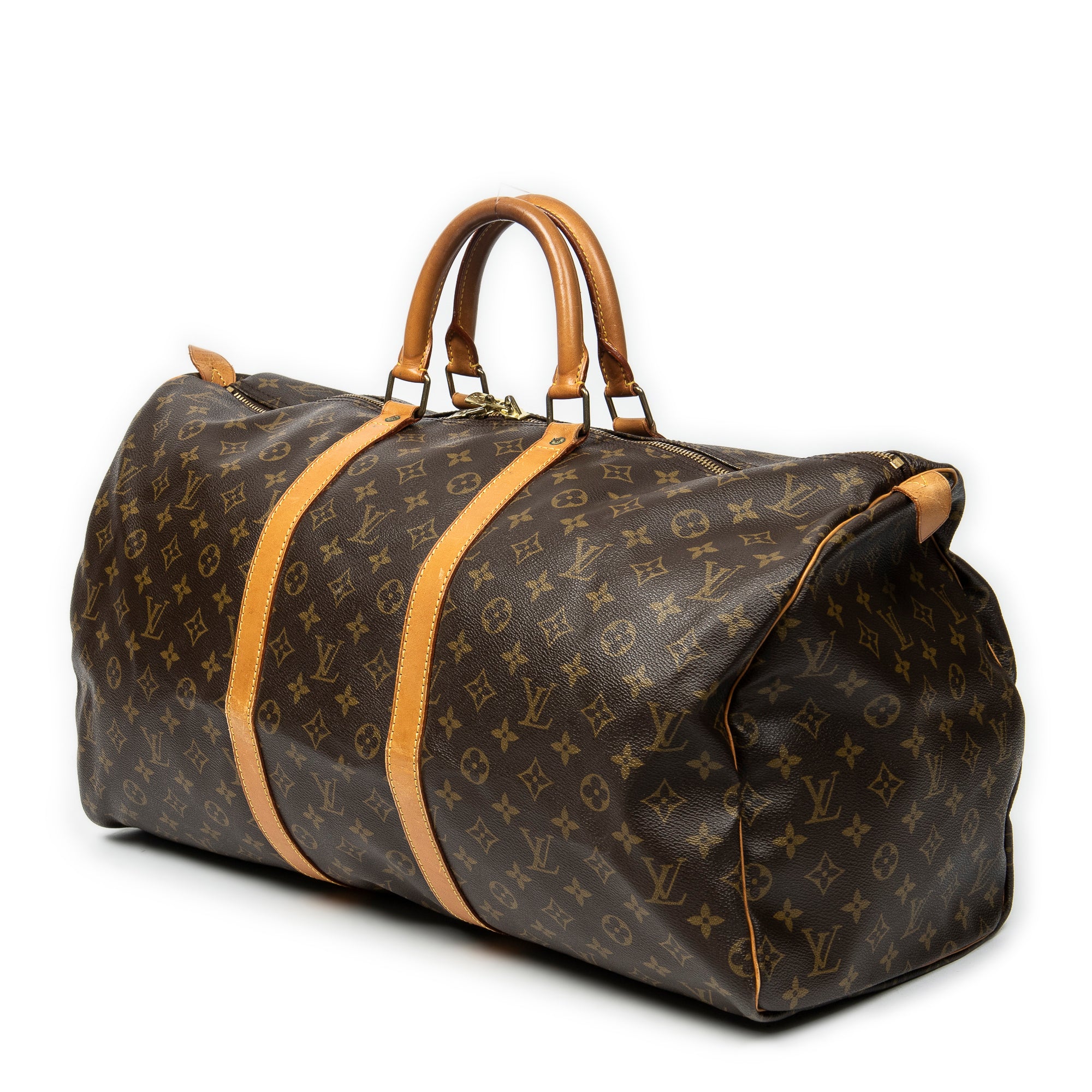 Travel Bag Keepall 55 Brown Monogram Canvas