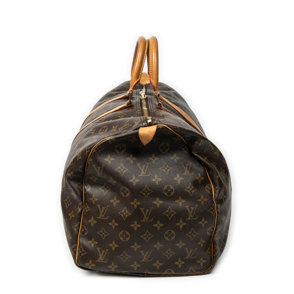 Travel Bag Keepall 55 Brown Monogram Canvas