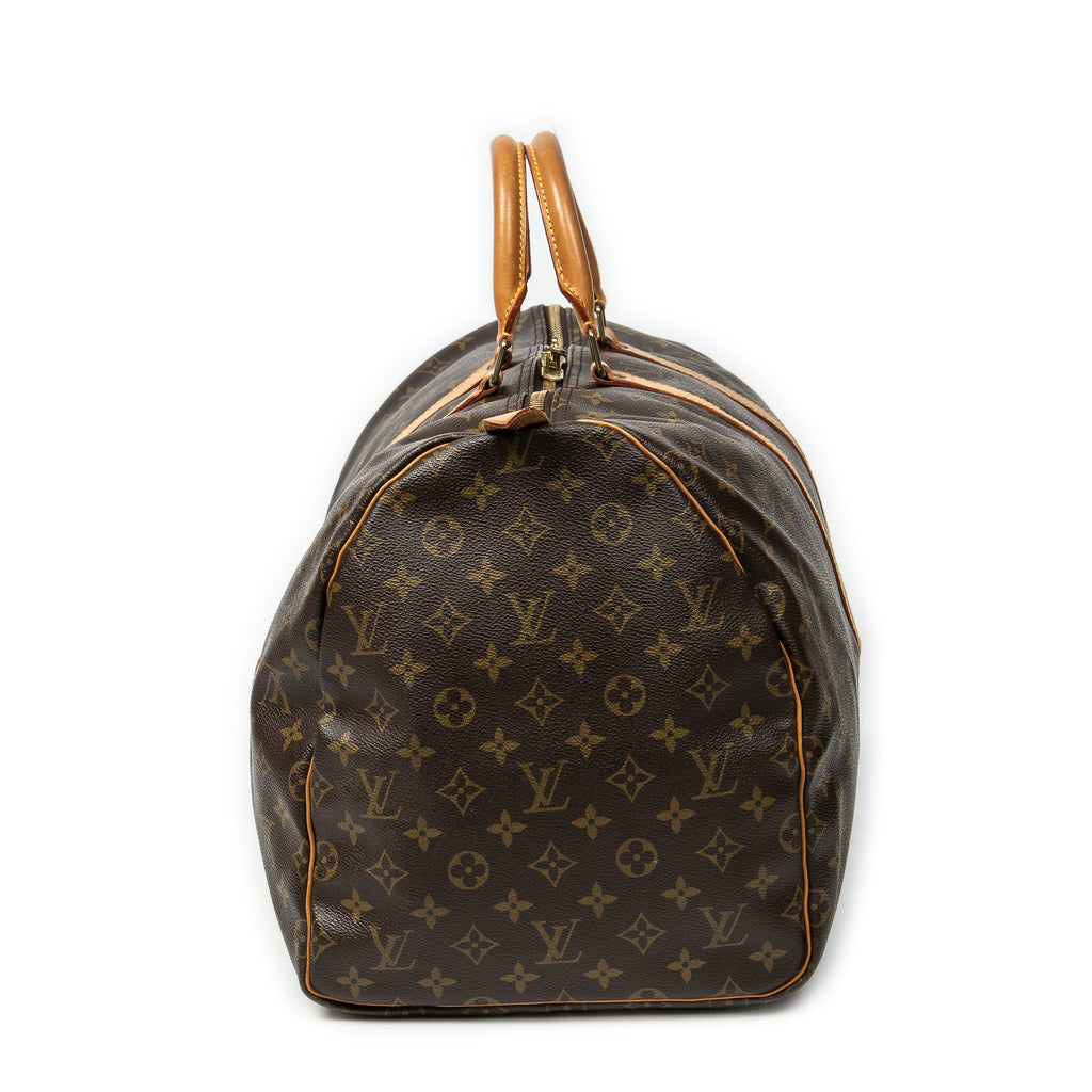 Travel Bag Keepall 55 Brown Monogram Canvas