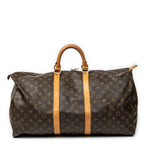 Travel Bag Keepall 55 Brown Monogram Canvas