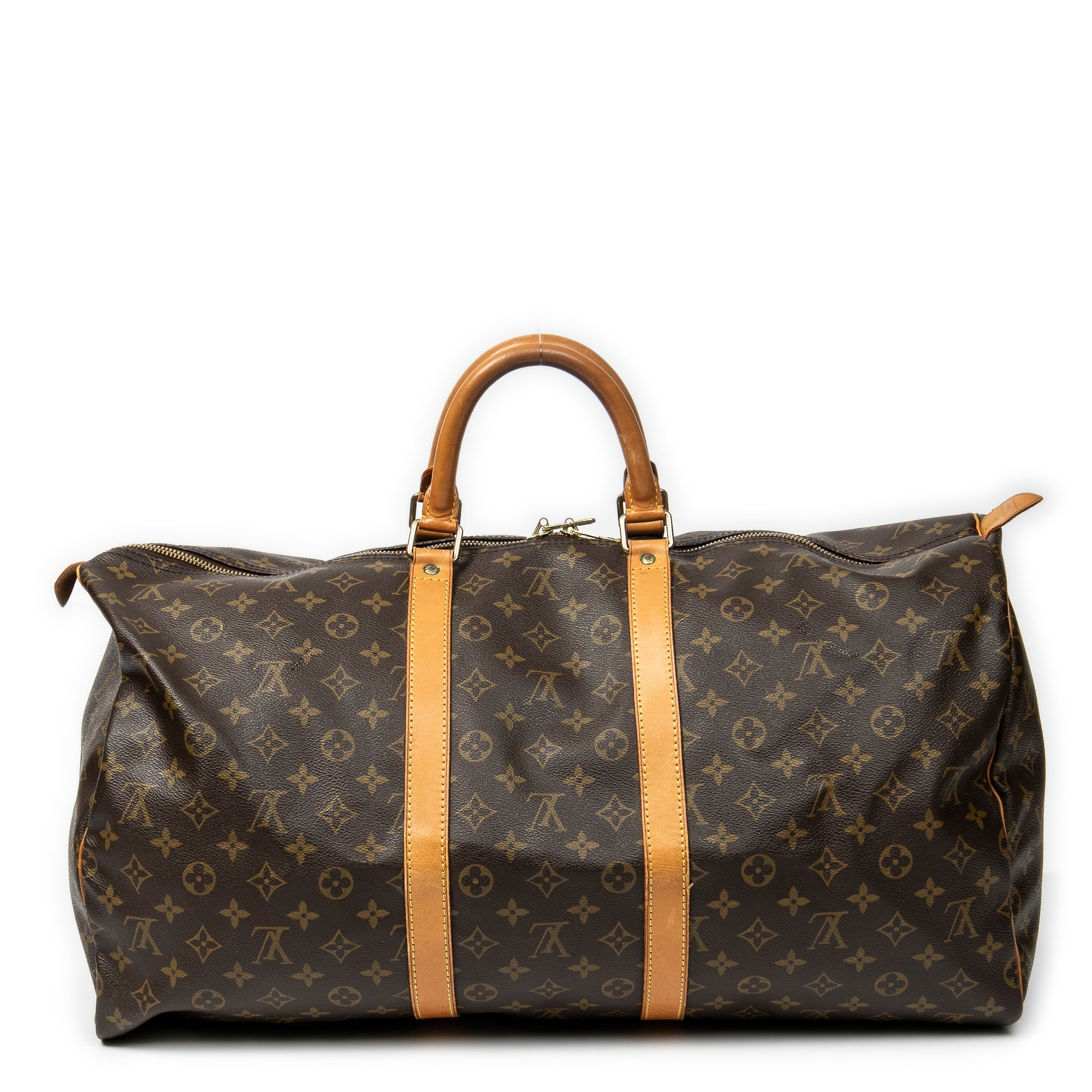 Travel Bag Keepall 55 Brown Monogram Canvas