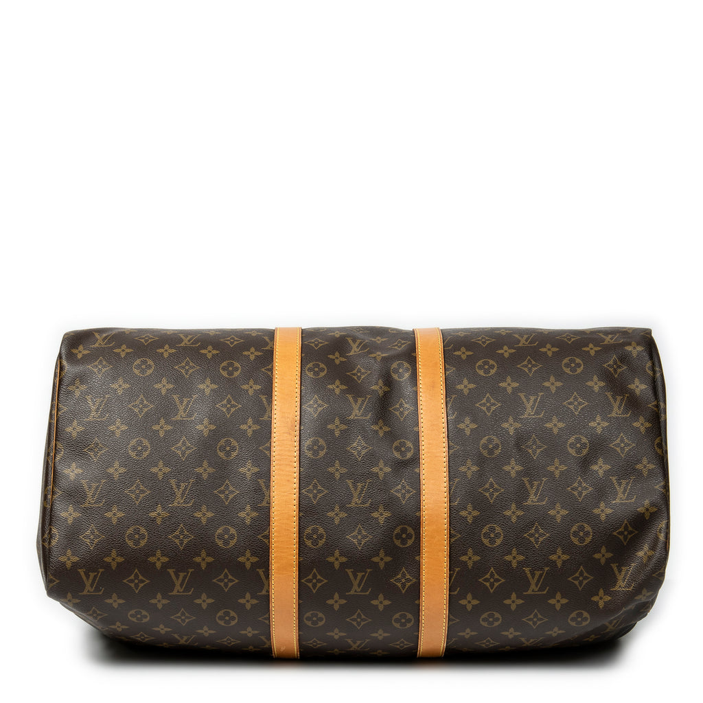 Travel Bag Keepall 55 Brown Monogram Canvas