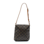 Sac Bandoulière Musette Salsa Monogram Toile Marron