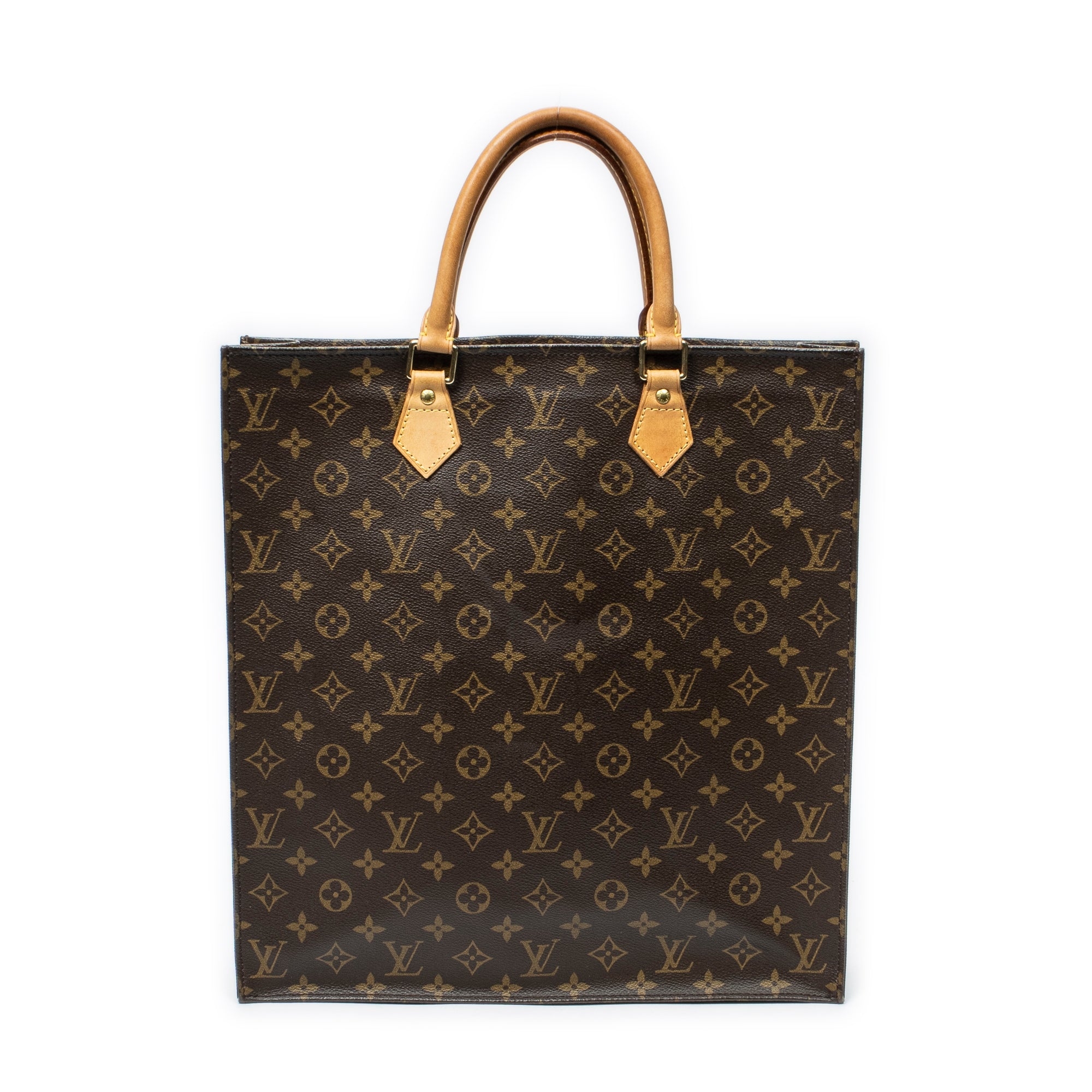 Handbag Sac Plat Brown Monogram Canvas