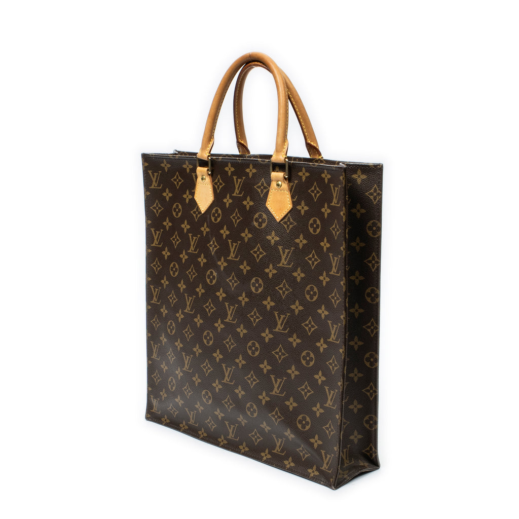 Handbag Sac Plat Brown Monogram Canvas