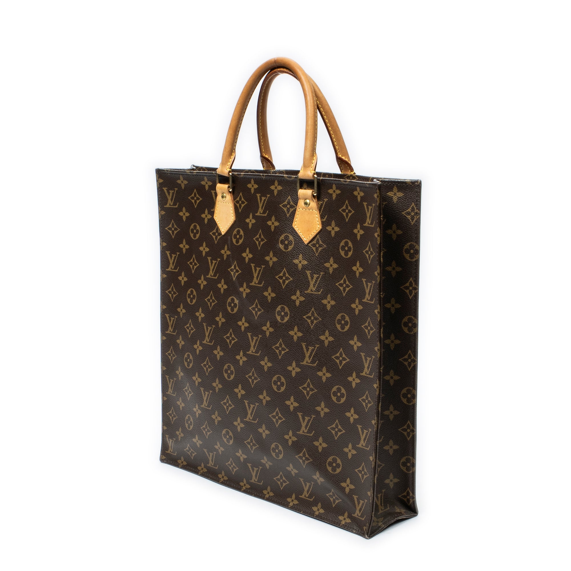 Handbag Sac Plat Brown Monogram Canvas