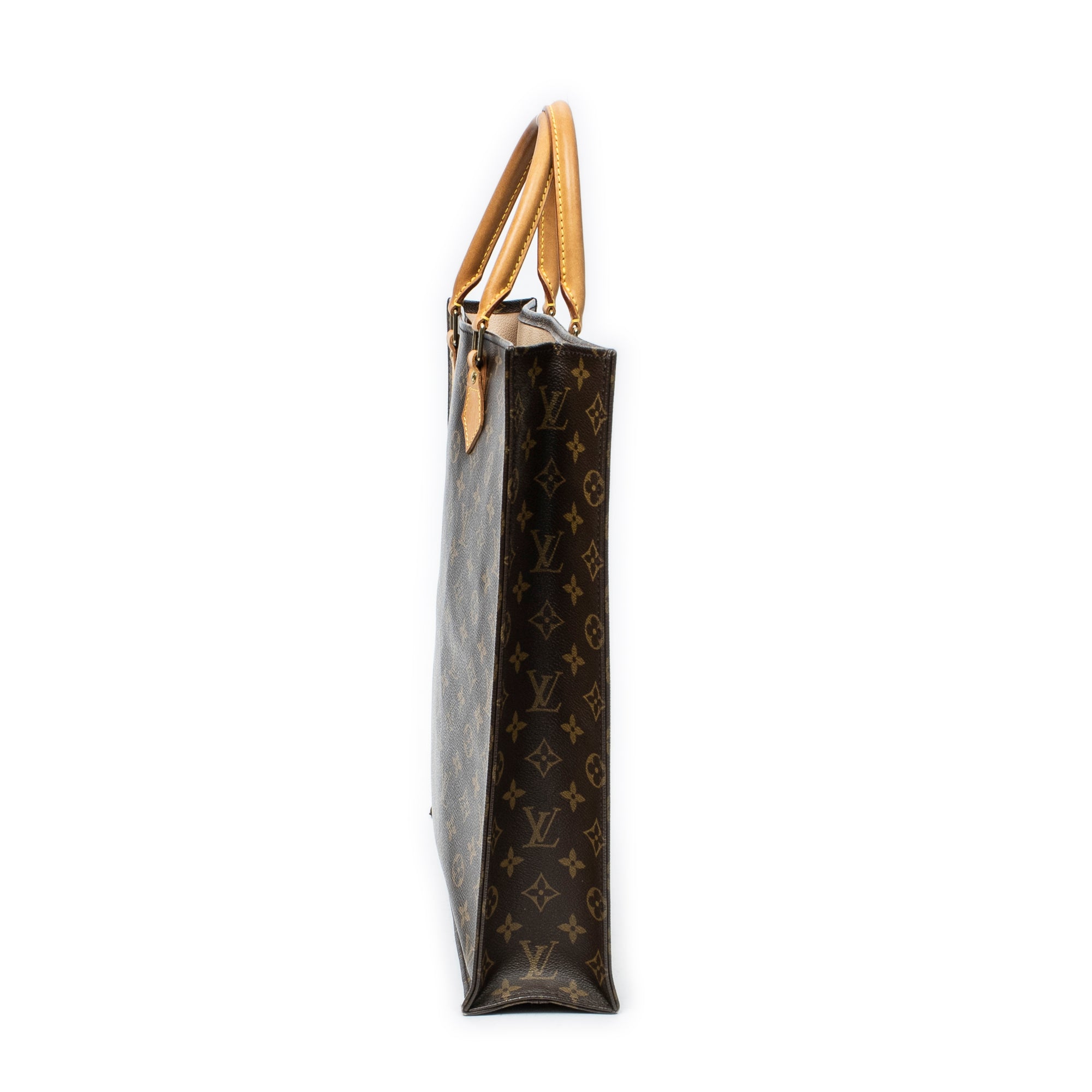 Handbag Sac Plat Brown Monogram Canvas