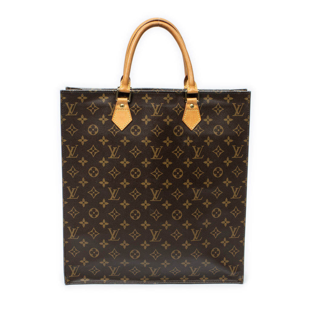 Handbag Sac Plat Brown Monogram Canvas