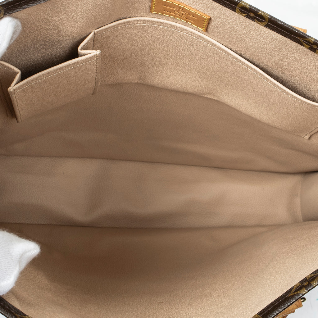 Handbag Sac Plat Brown Monogram Canvas