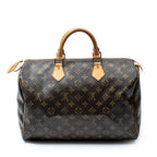 Handbag Speedy 35 Brown Monogram Canvas