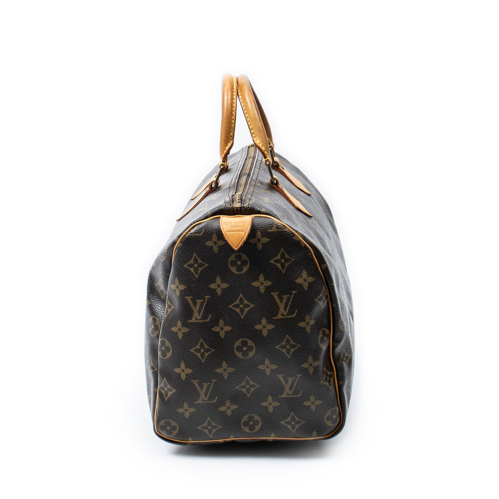 Handbag Speedy 35 Brown Monogram Canvas