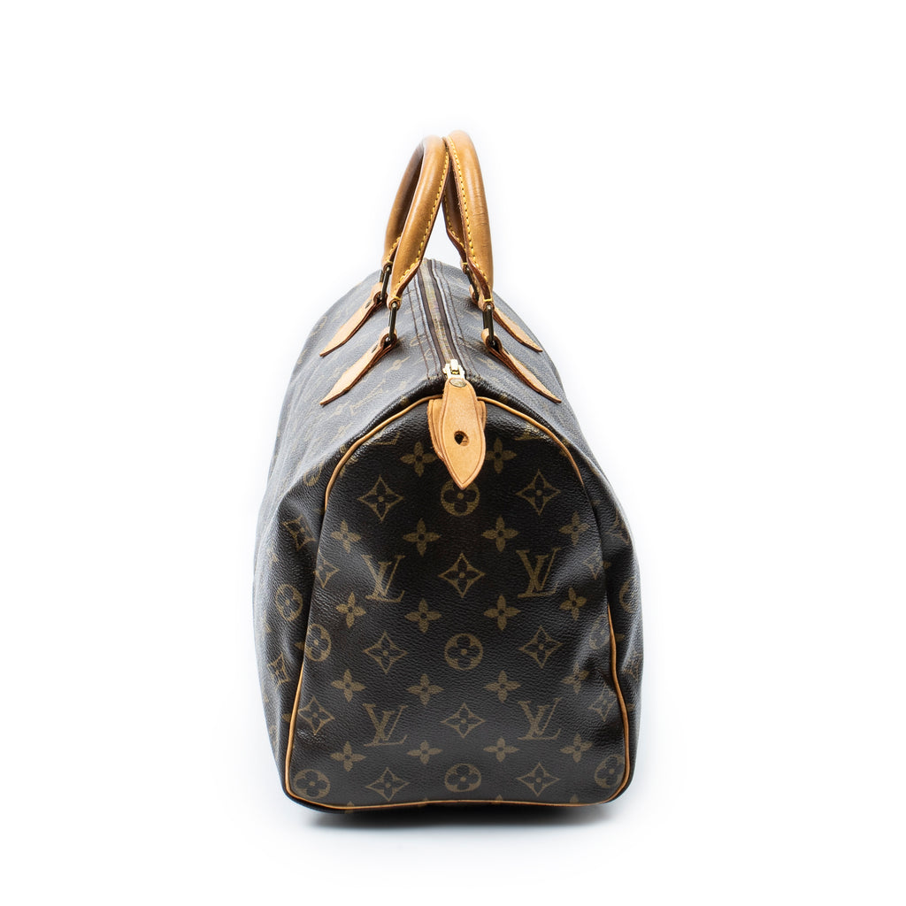 Handbag Speedy 35 Brown Monogram Canvas