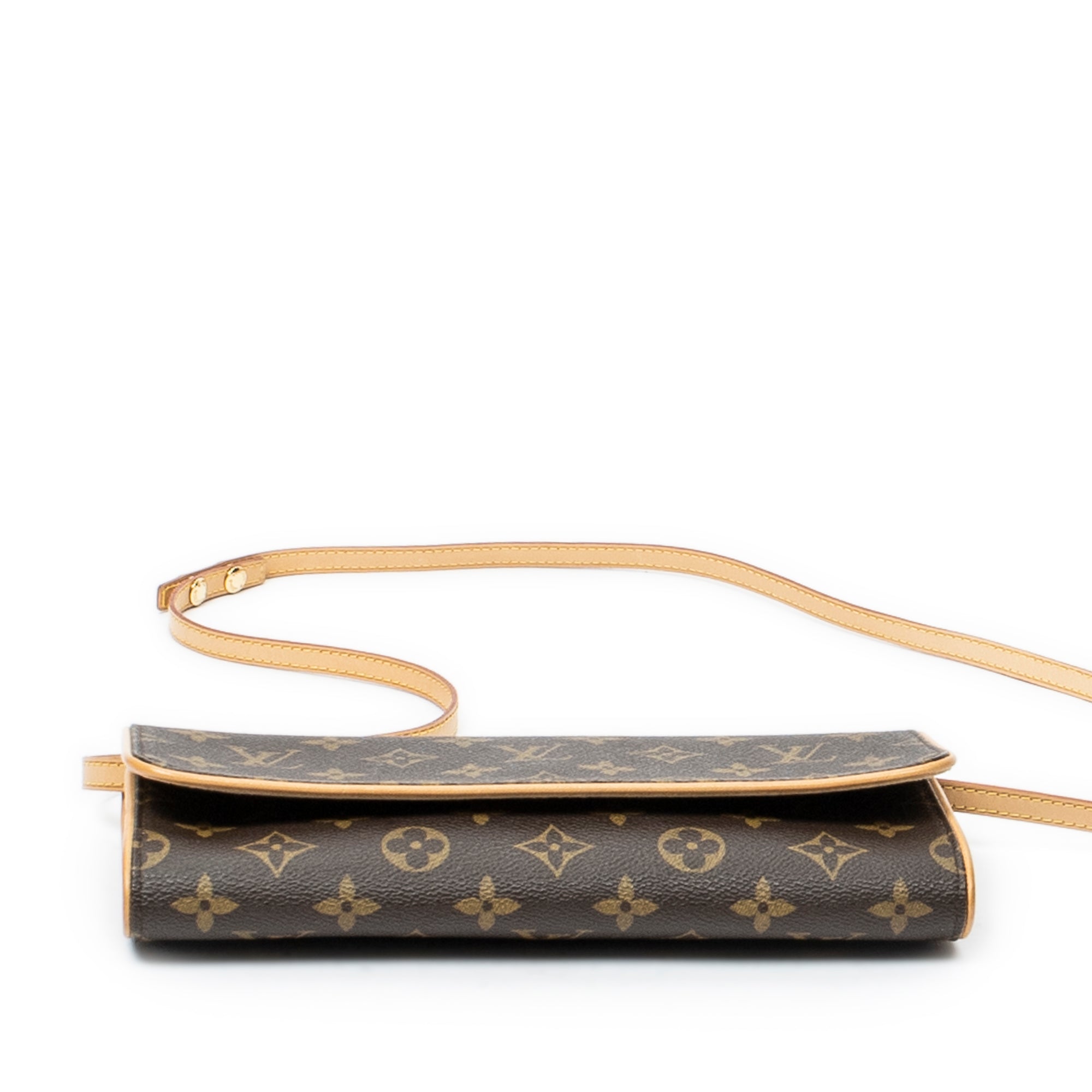 Sac bandoulière Twin GM en toile Monogram marron