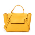 Shoulder Bag Mini Belt Bag Yellow Grained Leather