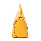 Shoulder Bag Mini Belt Bag Yellow Grained Leather
