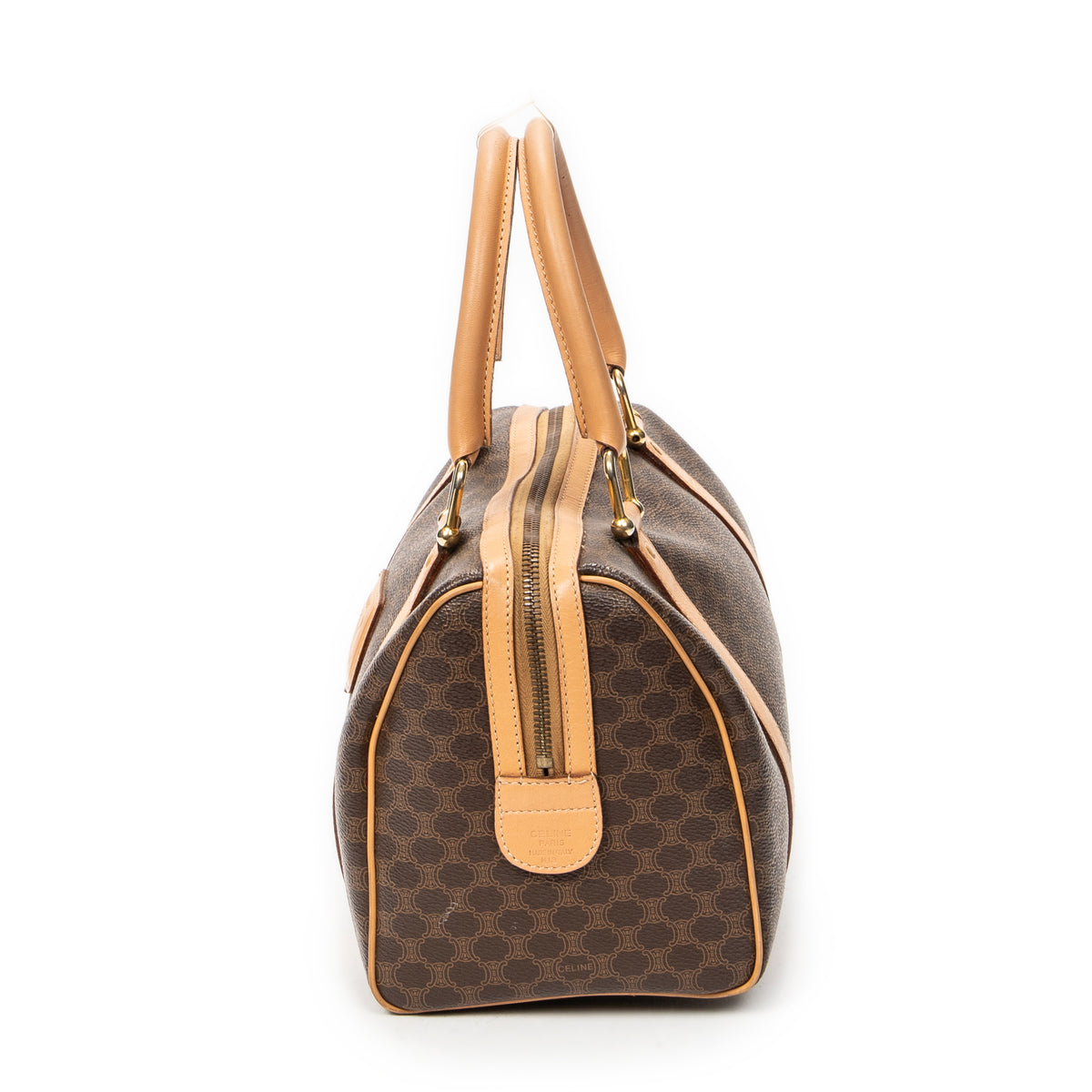 Handbag Mini Boston Beige Macadam Coated Canvas
