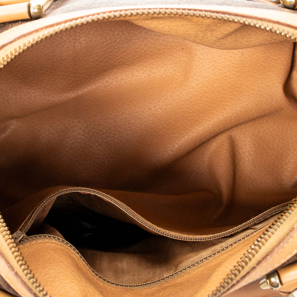 Handbag Mini Boston Beige Macadam Coated Canvas