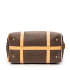 Handbag Small Boston Brown Macadam Coated Canvas