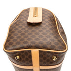 Handbag Small Boston Brown Macadam Coated Canvas