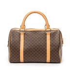 Handbag Small Boston Brown Macadam Coated Canvas