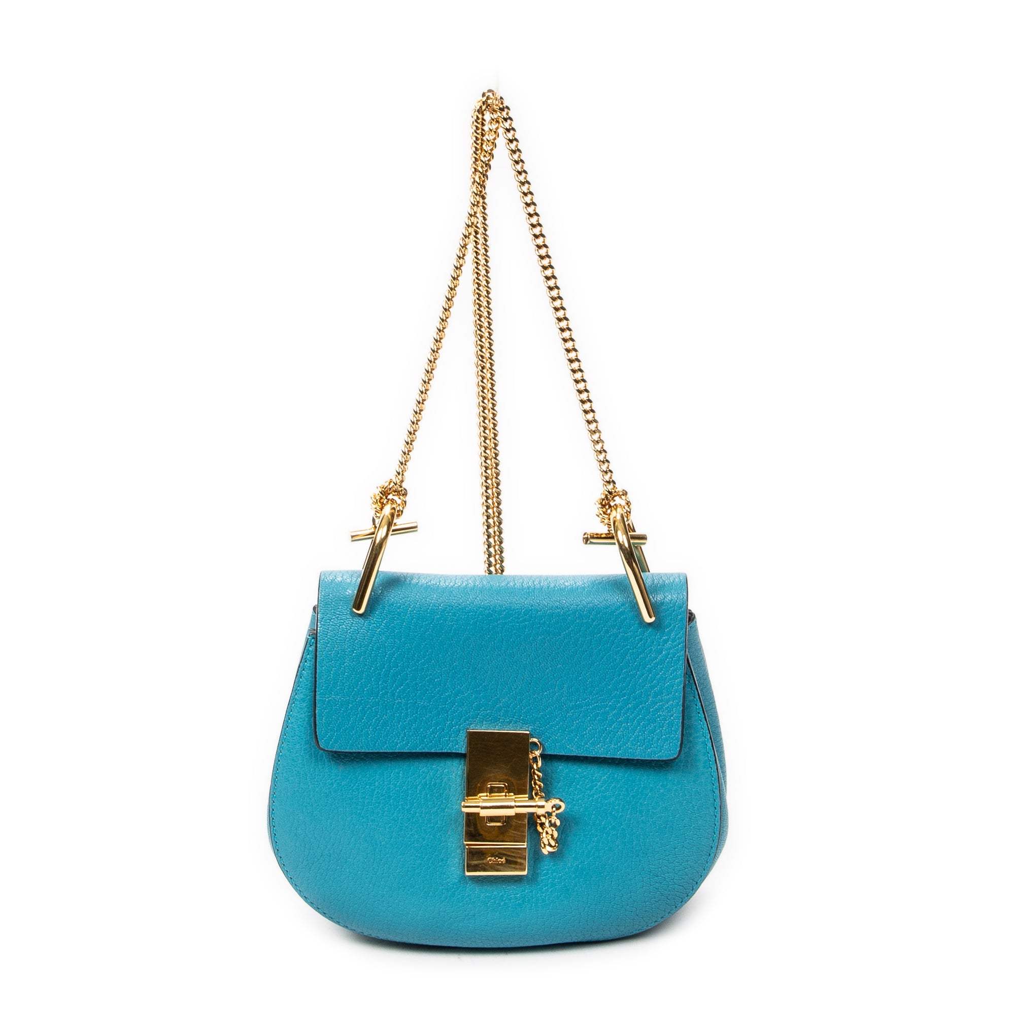 Bolso Bandolera Mini Drew Piel de Cabra Azul