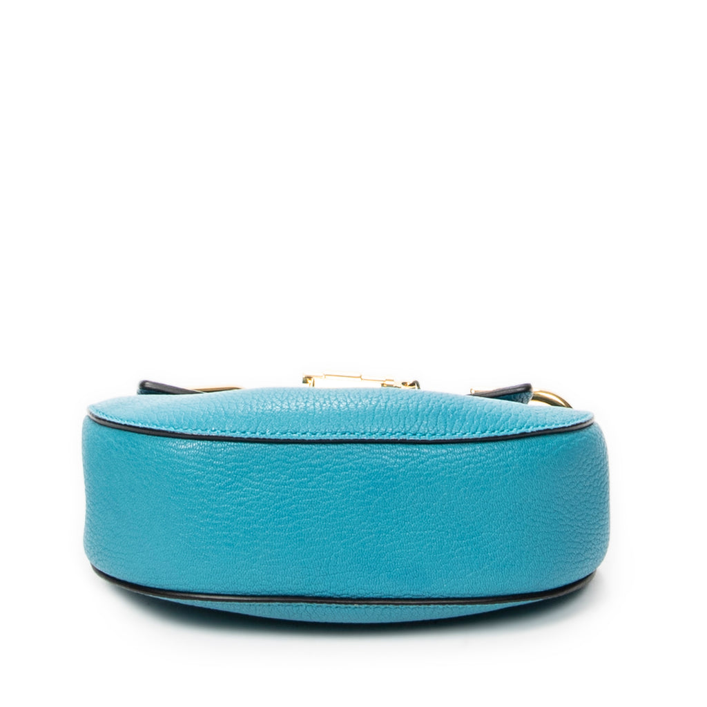 Bolso Bandolera Mini Drew Piel de Cabra Azul