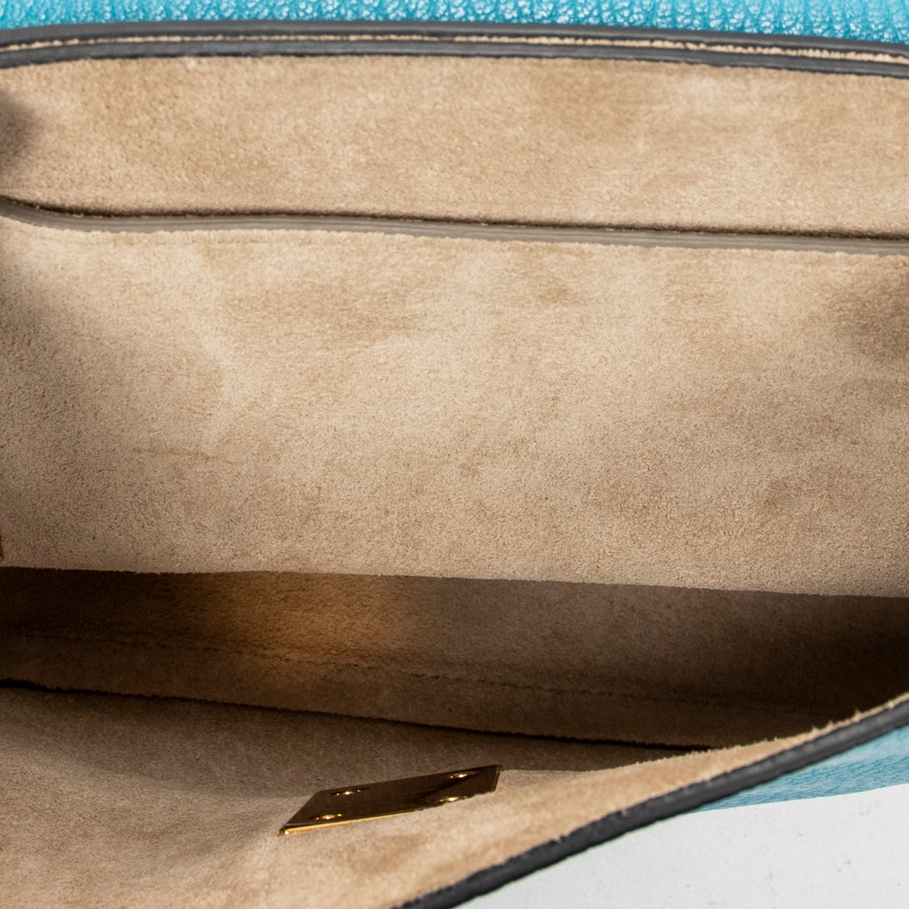 Bolso Bandolera Mini Drew Piel de Cabra Azul