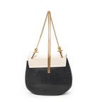 Shoulder Bag Small Bicolor Drew Black Grained Calfskin Leather