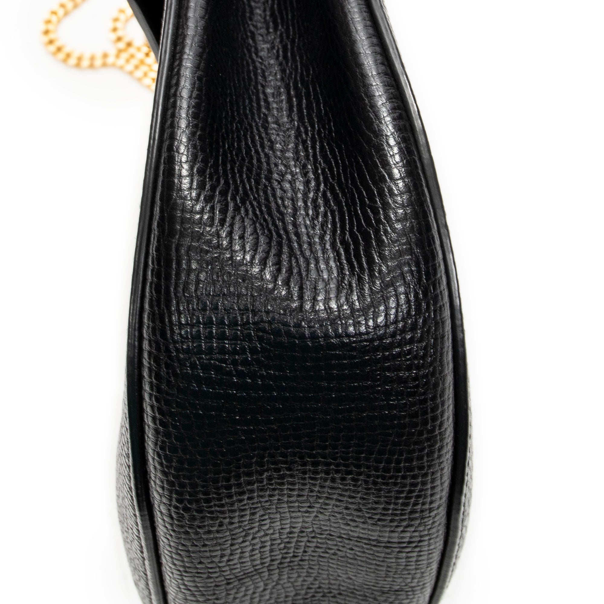 Shoulder Bag Small Bicolor Drew Black Grained Calfskin Leather