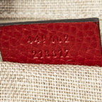 Shoulder Bag Small GG Charm Dome Tote Red Grained Calfskin Leather