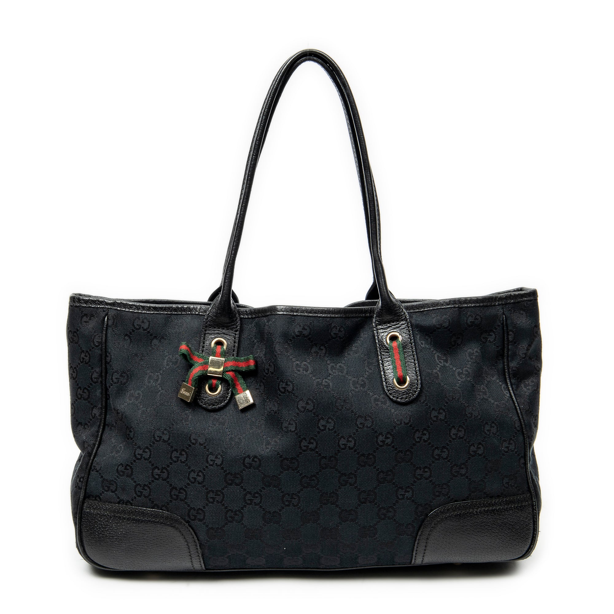 Shoulder Bag Medium Princy Tote Black Monogrammed Canvas