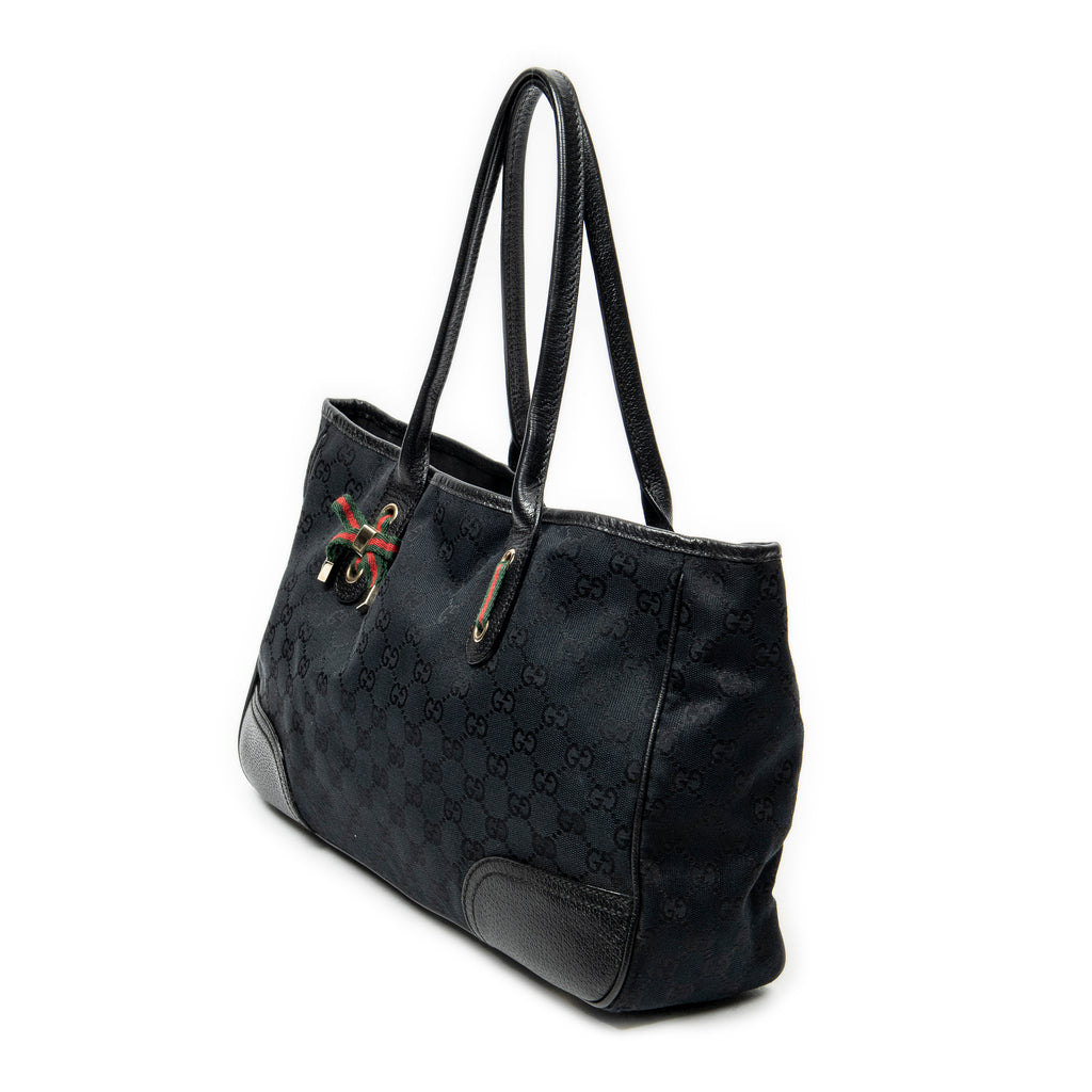 Shoulder Bag Medium Princy Tote Black Monogrammed Canvas