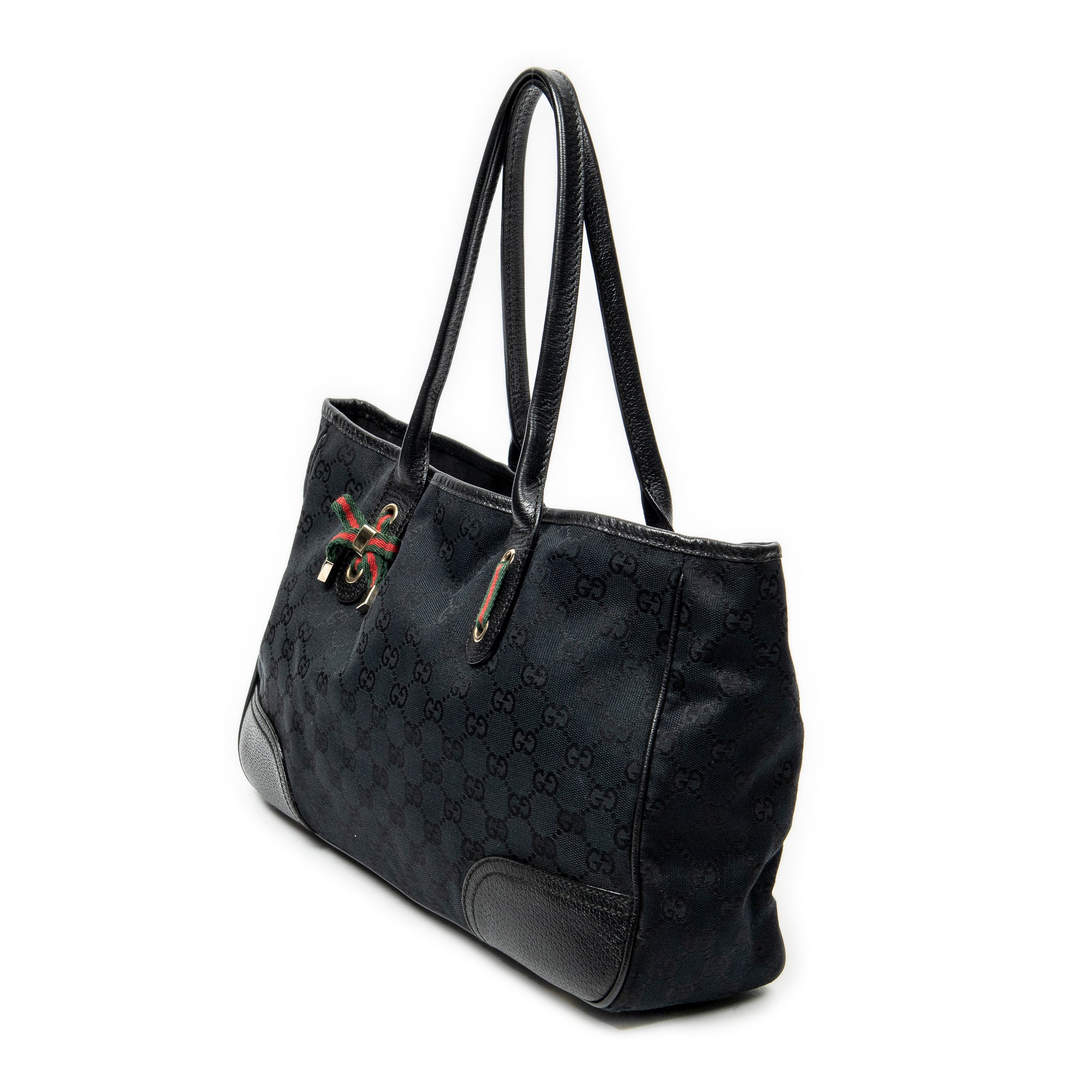 Shoulder Bag Medium Princy Tote Black Monogrammed Canvas