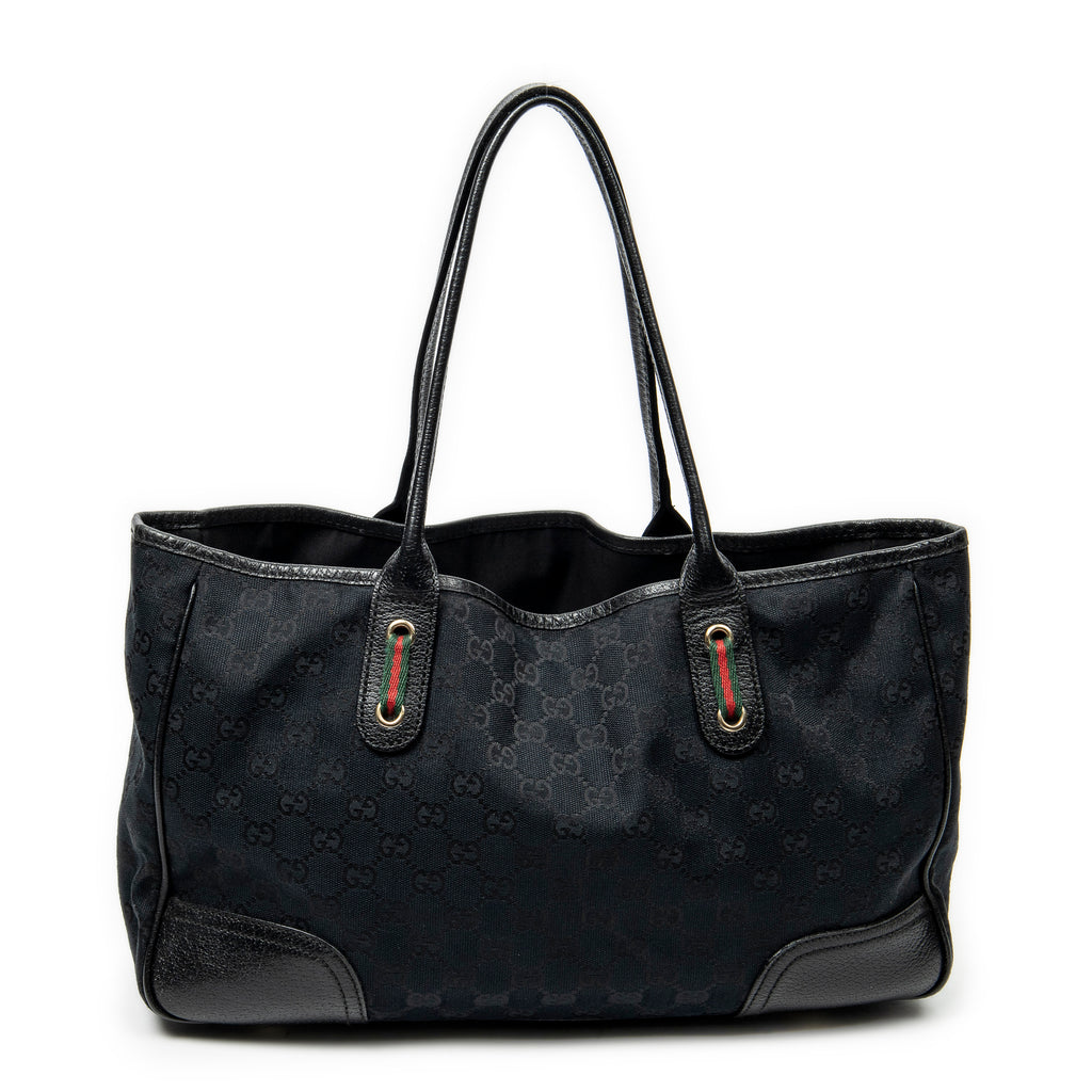 Shoulder Bag Medium Princy Tote Black Monogrammed Canvas